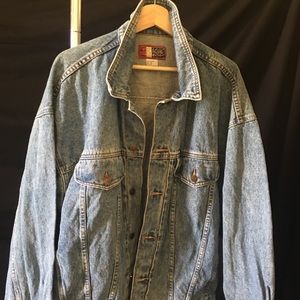 Faded denim jacket